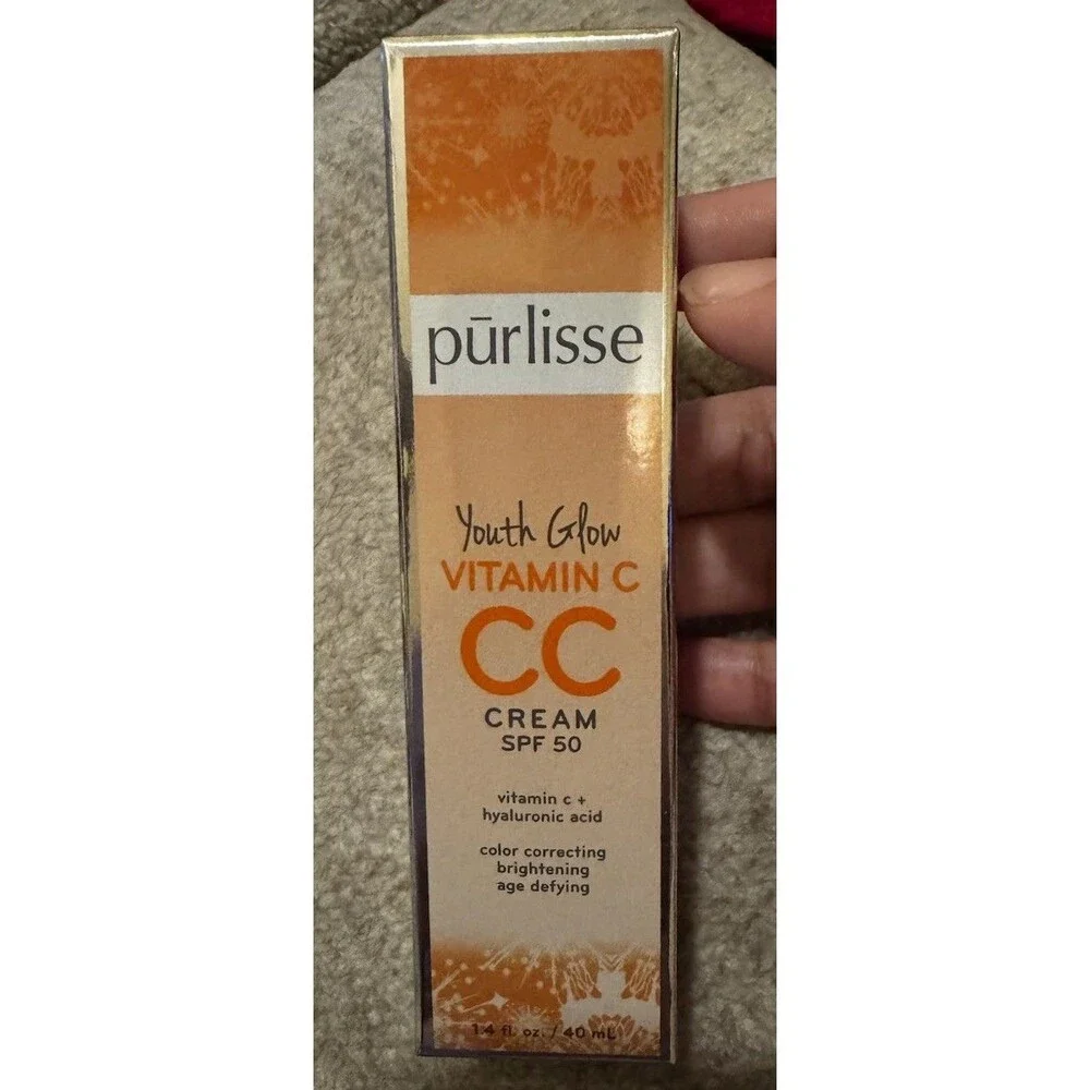 NIB PURLISSE CC Cream ☆ LIGHT ☆ SPF50 -Youth Glow- Vitamin C - FULL SIZE- 1.4oz